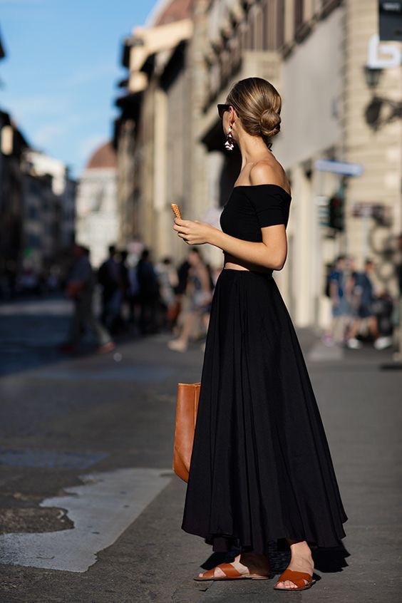 vestido negro de verano