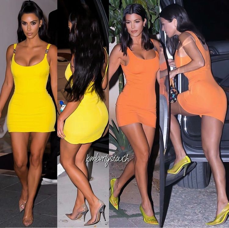 vestidos amarillos y naranja neón -outfit fluorescente -ropa de neon