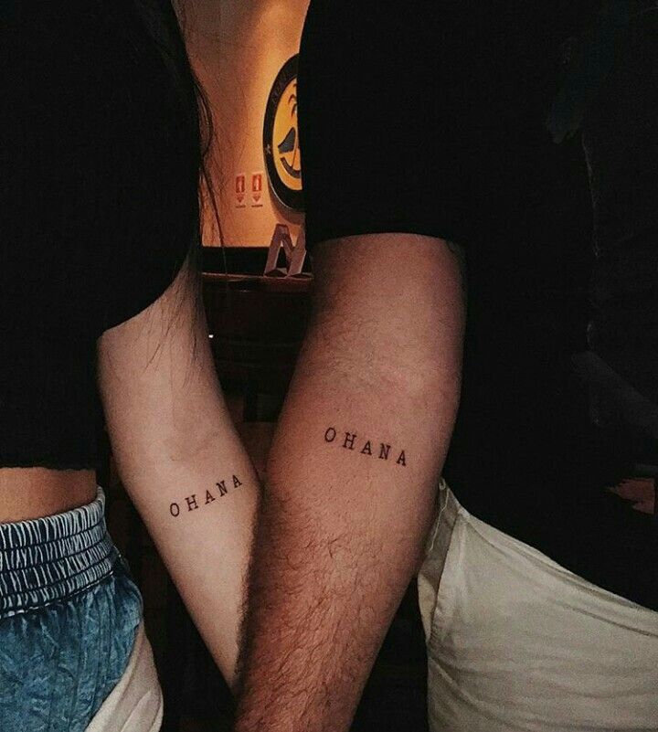 Tatuaje ohana en pareja