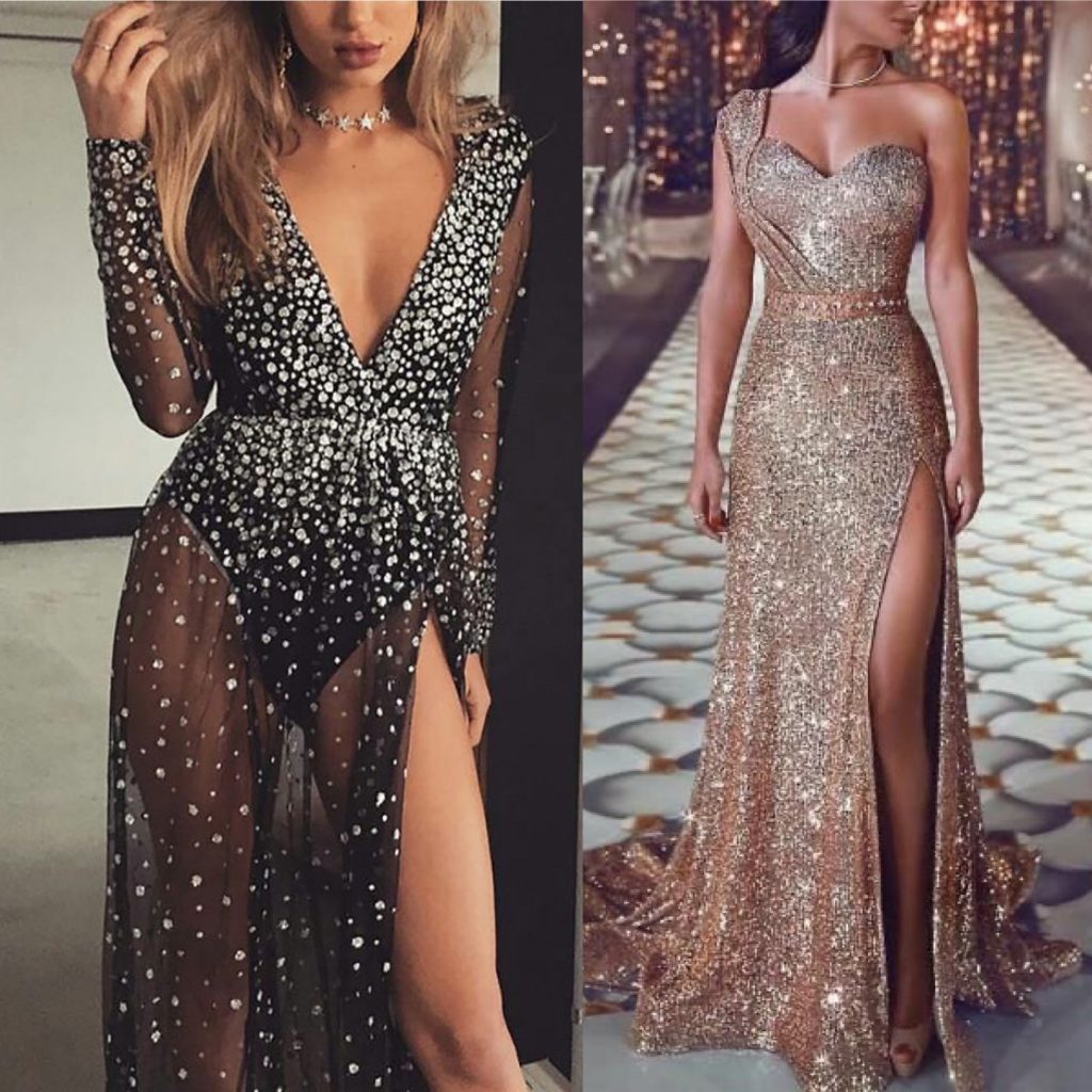 vestidos nochevieja 2019 2020 - outfits noche vieja - vestidos fin de año brillante