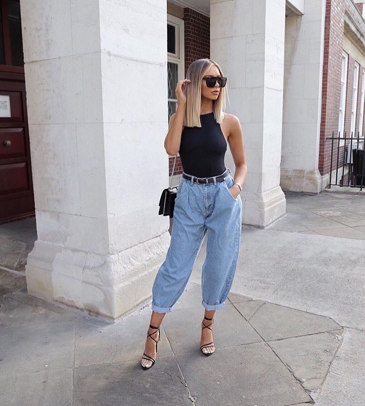 Slouchy jeans outfits chic