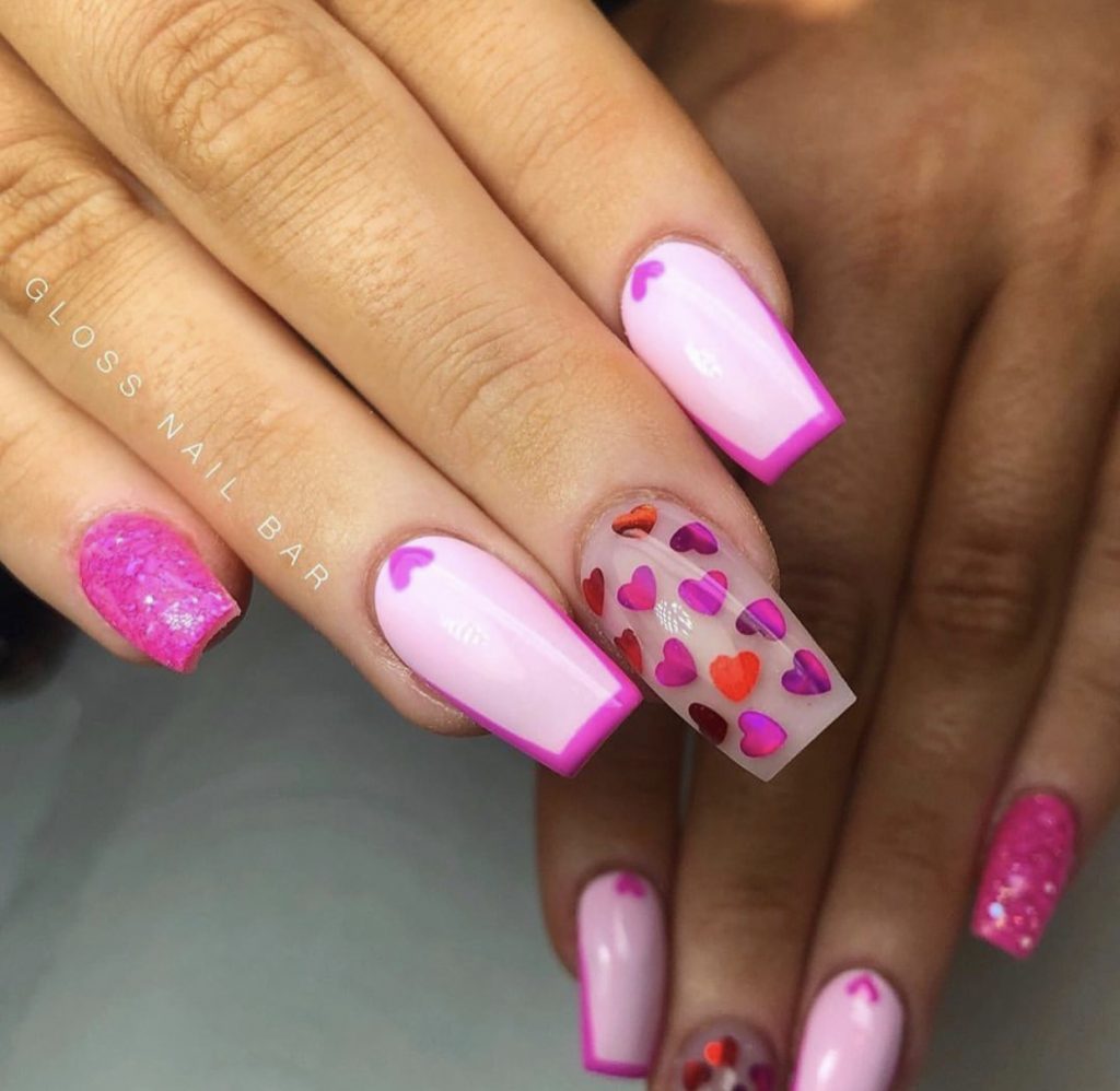 diseño de uñas san valentin - Valentine's Day Nail Designs